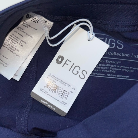 Figs Yola Skinny Scrub Pants Womens Petite Navy Size XS Extra Small - Picture 7 of 8